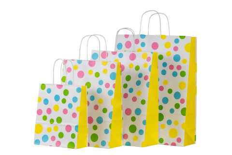 Punga hartie maner rasucit 26 x 12 x 35 cm alb confeti papiroti [1]