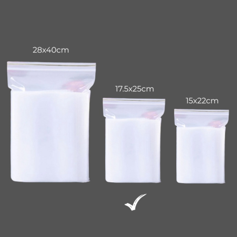 Cadouri Jucării Copii Grădiniță - Punga zip OFFICE-COVER, 17.5x25cm, 10 microni, plastic transparent, set 100 buc