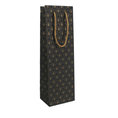Birotică și Papetărie - Pungi cadou sticla black&gold b 120 x 90 x 39 0mm rotolux