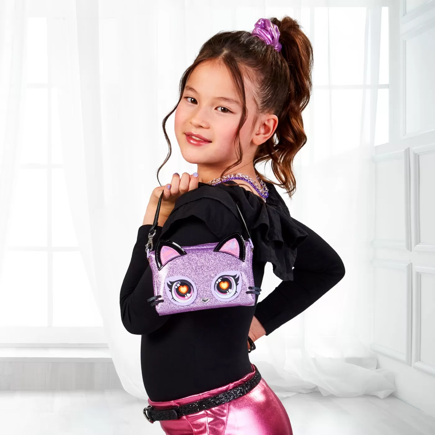 Purse pets rainbow lights gentuta interactiva purdy purrfect [2]