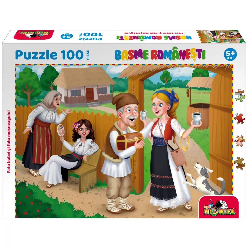Jucării și Jocuri pentru copii - Puzzle 100 piese  Fata Babei si Fata Mosneagului  Noriel 