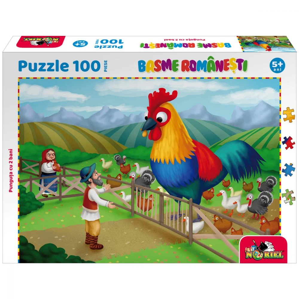 Jucării și Jocuri pentru copii - Puzzle 100 piese Punguta cu doi bani Noriel 