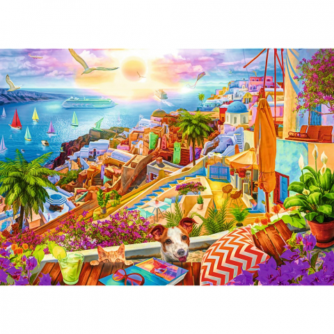 Puzzle 1000 premium plus tea time vizitand santorini [1]