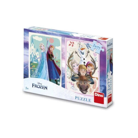 Puzzle 2 in 1 - Anna si Elsa (2 x 77 piese) [1]