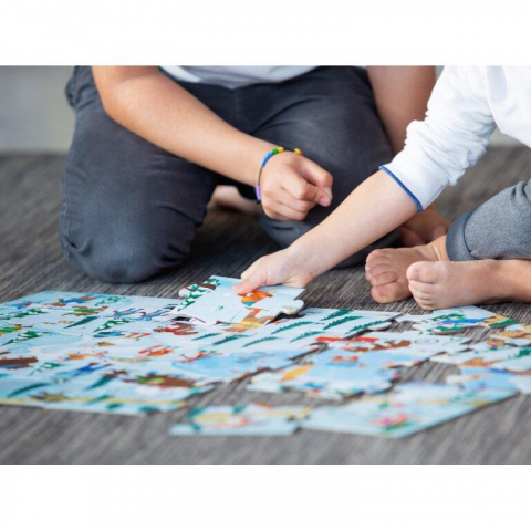 Puzzle (30 piese) cu carte - La sanius [3]