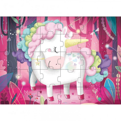 Puzzle (30 piese) cu carte - Unicorn [4]