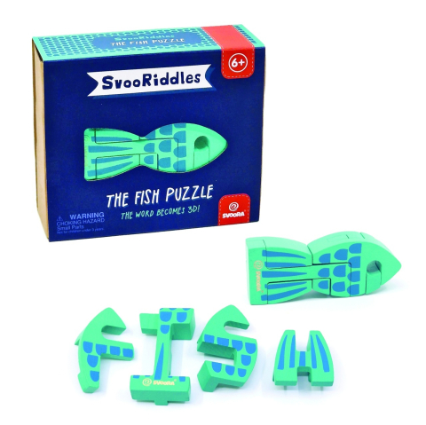 Jucării și Jocuri pentru copii - Puzzle 3D din lemn Peste, Svoora Adult, Baiat, Fata, varsta +9 ani, 6 - 9 ani