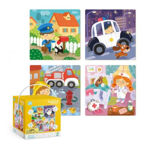 Puzzle 4 in 1 - Meserii (12, 16, 20, 24 piese) [1]
