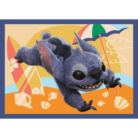 Puzzle 4in1 disney lilo si stitch vacanta in hawaii copii varsta 4 ani - 8 ani [4]