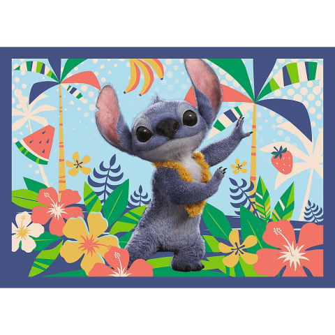 Puzzle 4in1 disney lilo si stitch vacanta in hawaii copii varsta 4 ani - 8 ani [1]