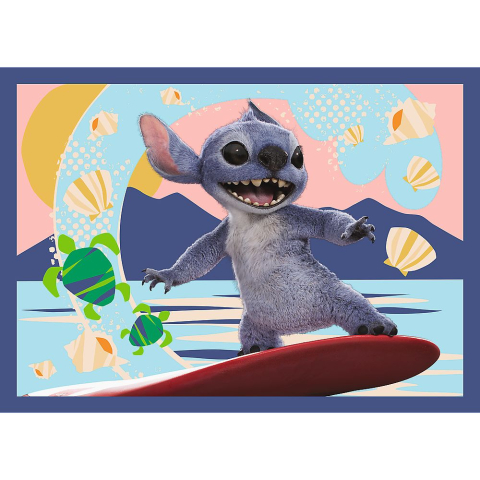 Puzzle 4in1 disney lilo si stitch vacanta in hawaii copii varsta 4 ani - 8 ani [3]