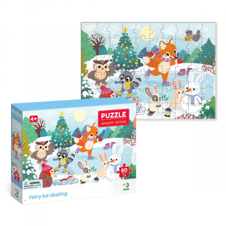Puzzle 60 de piese, Iarna in padure, 4-7 ani [3]