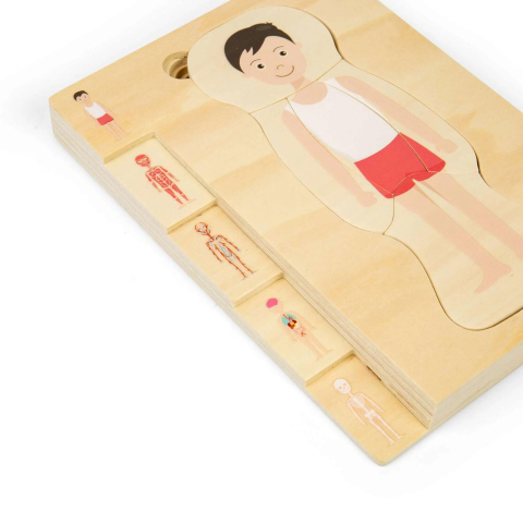 Puzzle anatomic din lemn - Baiat [1]