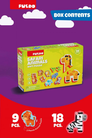 Jucării și Jocuri pentru copii - Puzzle animalele din safari