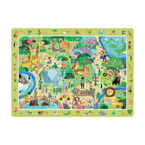 Jucării și Jocuri pentru copii - Puzzle - Animalute la ZOO (80 piese)