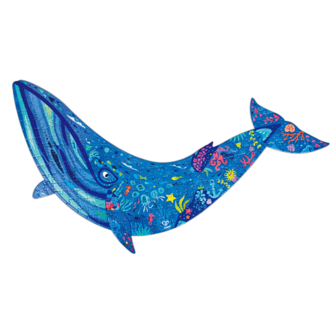 Jucării și Jocuri pentru copii - Puzzle - Balena cu cocoasa cu piese tematica ocean, 200 piese, copii varsta 8 ani+