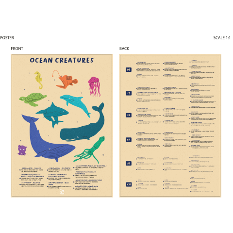 Puzzle - Balena cu cocoasa cu piese tematica ocean, 200 piese, copii varsta 8 ani+ [4]