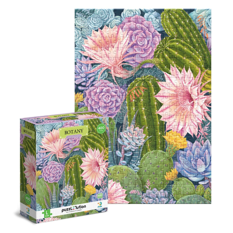 Puzzle Botany, Cactusi si Suculente, 400 piese, varsta 8+ ani [3]