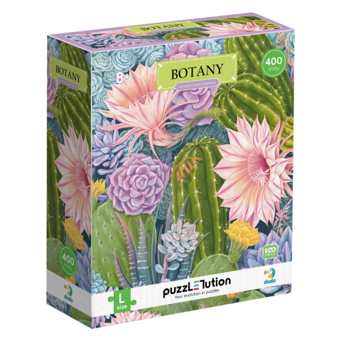 Jucării și Jocuri pentru copii - Puzzle Botany, Cactusi si Suculente, 400 piese, varsta 8+ ani