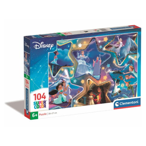 Birotică și Papetărie - Puzzle carton 104 piese Clementoni Desene Magice Disney, 25766, +6 ani