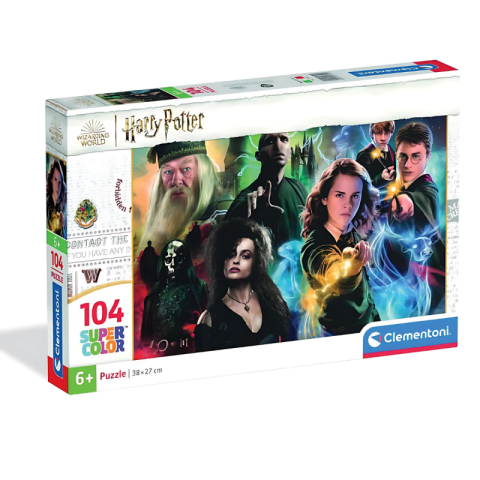 Birotică și Papetărie - Puzzle carton 104 piese Clementoni Harry Potter Lumea Vrajitorilor, 25759, + 6 ani