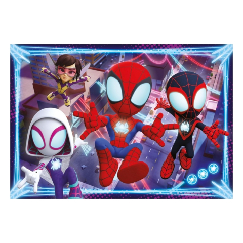 Puzzle carton 24 piese Clementoni Maxi Supercolor - Spidey - Spidey si prietenii lui extraordinari, 28527, 3+ ani [1]