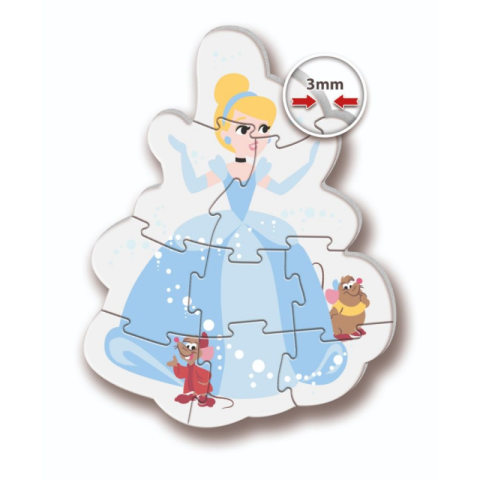 Puzzle carton 4in1 3-12 piese Clementoni My first - Disney Princess - set 4x personaje, 20813, 2+ ani [3]