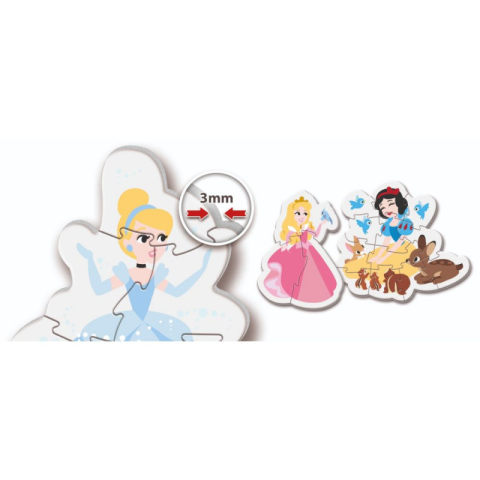 Puzzle carton 4in1 3-12 piese Clementoni My first - Disney Princess - set 4x personaje, 20813, 2+ ani [4]