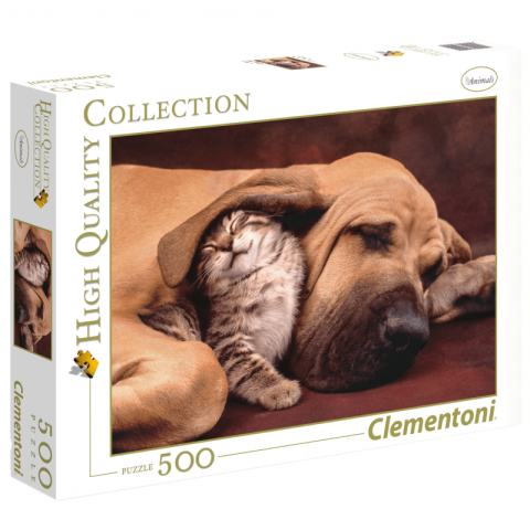 Birotică și Papetărie - Puzzle carton 500 piese Clementoni Cuddles, 35020, 10+ ani
