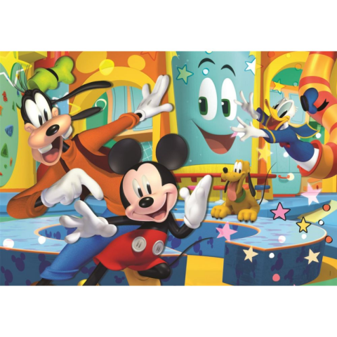 Puzzle carton 60 piese Clementoni Supercolor Maxi - Mickey Mouse, 26473, 4+ ani [1]