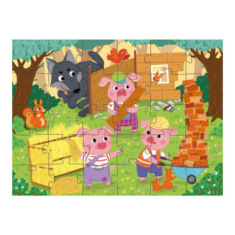 Puzzle Cei trei purceluși, 30 piese, varsta 3-6 ani [1]