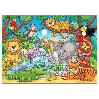 Puzzle cu activitati Cine este in jungla? / WHO'S IN THE JUNGLE? Orchard Toys [1]