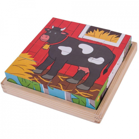 Puzzle cubic - Animalute de la ferma [2]