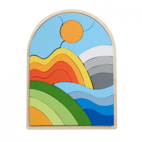 Puzzle curcubeu din lemn, 21 de piese [1]