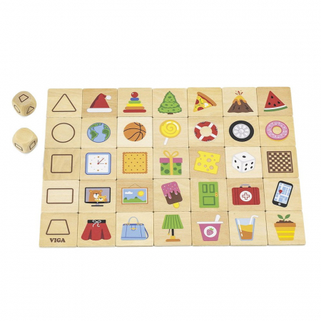 Puzzle de asociere din lemn, Invatam formele, Viga Toys, 3-7 ani [3]
