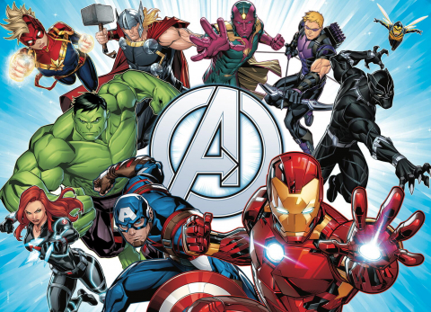 Puzzle de colorat -  Avengers (60 de piese) [1]
