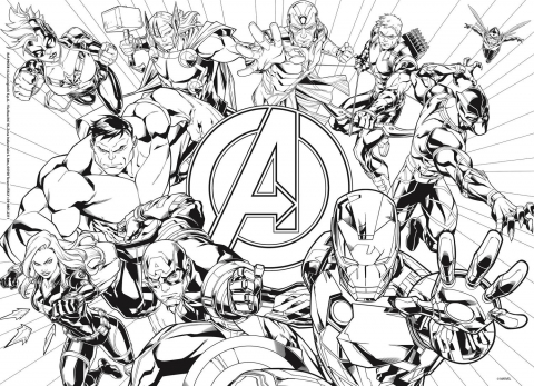 Puzzle de colorat -  Avengers (60 de piese) [2]