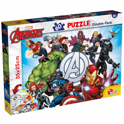 Jucării și Jocuri pentru copii - Puzzle de colorat -  Avengers (60 de piese)