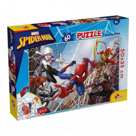 Jucării și Jocuri pentru copii - Puzzle de colorat - Aventurile lui Spiderman (60 de piese)