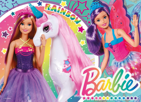 Puzzle de colorat maxi - Barbie (4 x 48 de piese) [1]