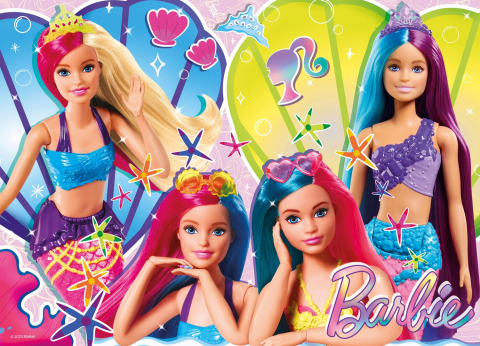 Puzzle de colorat maxi - Barbie (4 x 48 de piese) [4]
