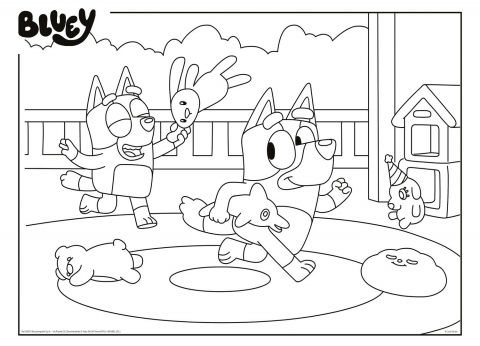 Puzzle de colorat maxi - Bluey (60 de piese) [2]