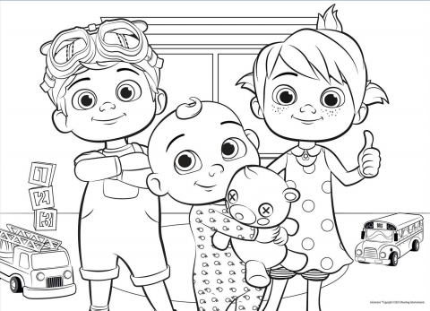 Puzzle de colorat maxi - Cocomelon si ursuletul (60 piese) [2]