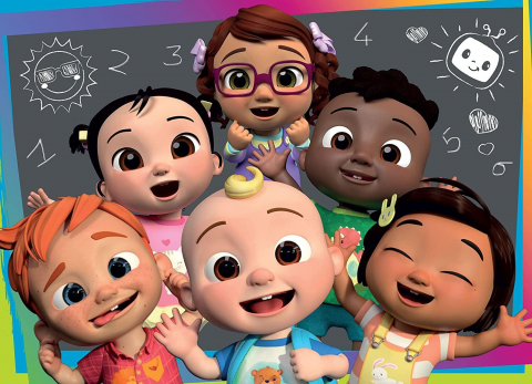 Puzzle de colorat maxi - Invatam cu Cocomelon (24 piese) [1]