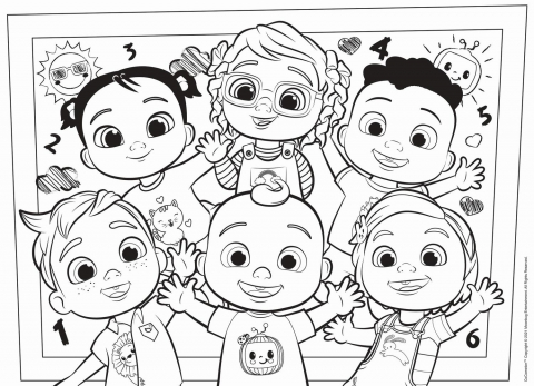 Puzzle de colorat maxi - Invatam cu Cocomelon (24 piese) [2]