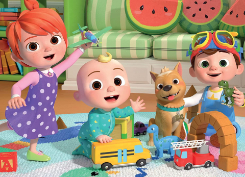 Puzzle de colorat maxi - O zi insorita cu Cocomelon (24 piese) [1]