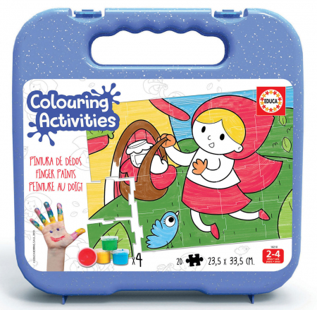 Art & Craft si Artizanat - Puzzle de colorat pentru copii FingerPaint - Aventurile Scufitei