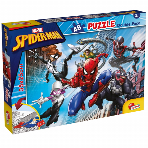 Jucării și Jocuri pentru copii - Puzzle de colorat - Spiderman (48 de piese)