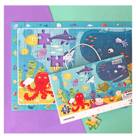 Puzzle de observare, Animale marine, 80 piese, 5-10 [2]