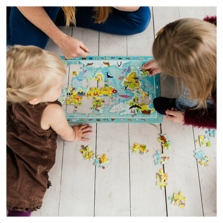 Puzzle de observare, Animalele lumii, 80 piese, 5-10 [2]